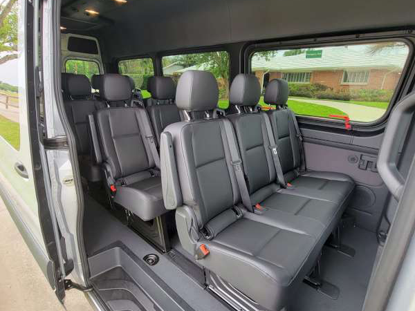 Mercedes-Benz Sprinter — passenger cabin from rear