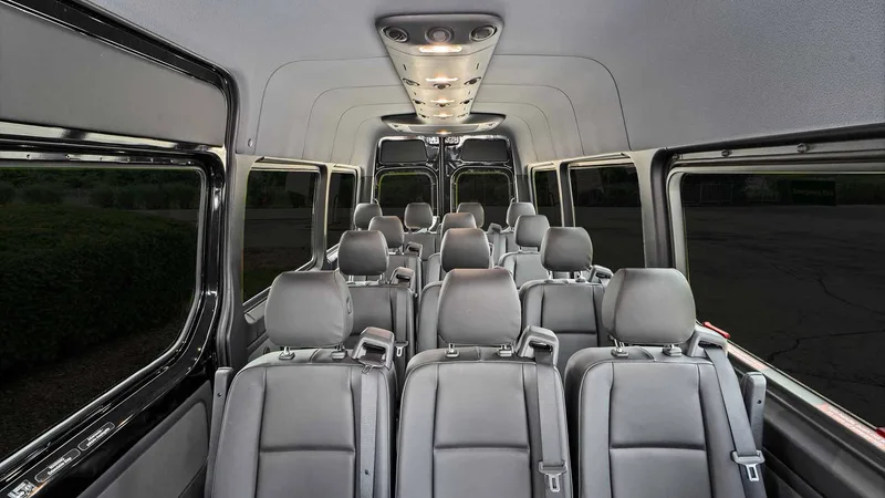 Mercedes-Benz Sprinter — passenger cabin from rear
