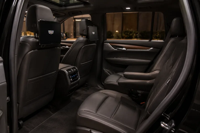 Cadillac XT6, interior rear cabin view