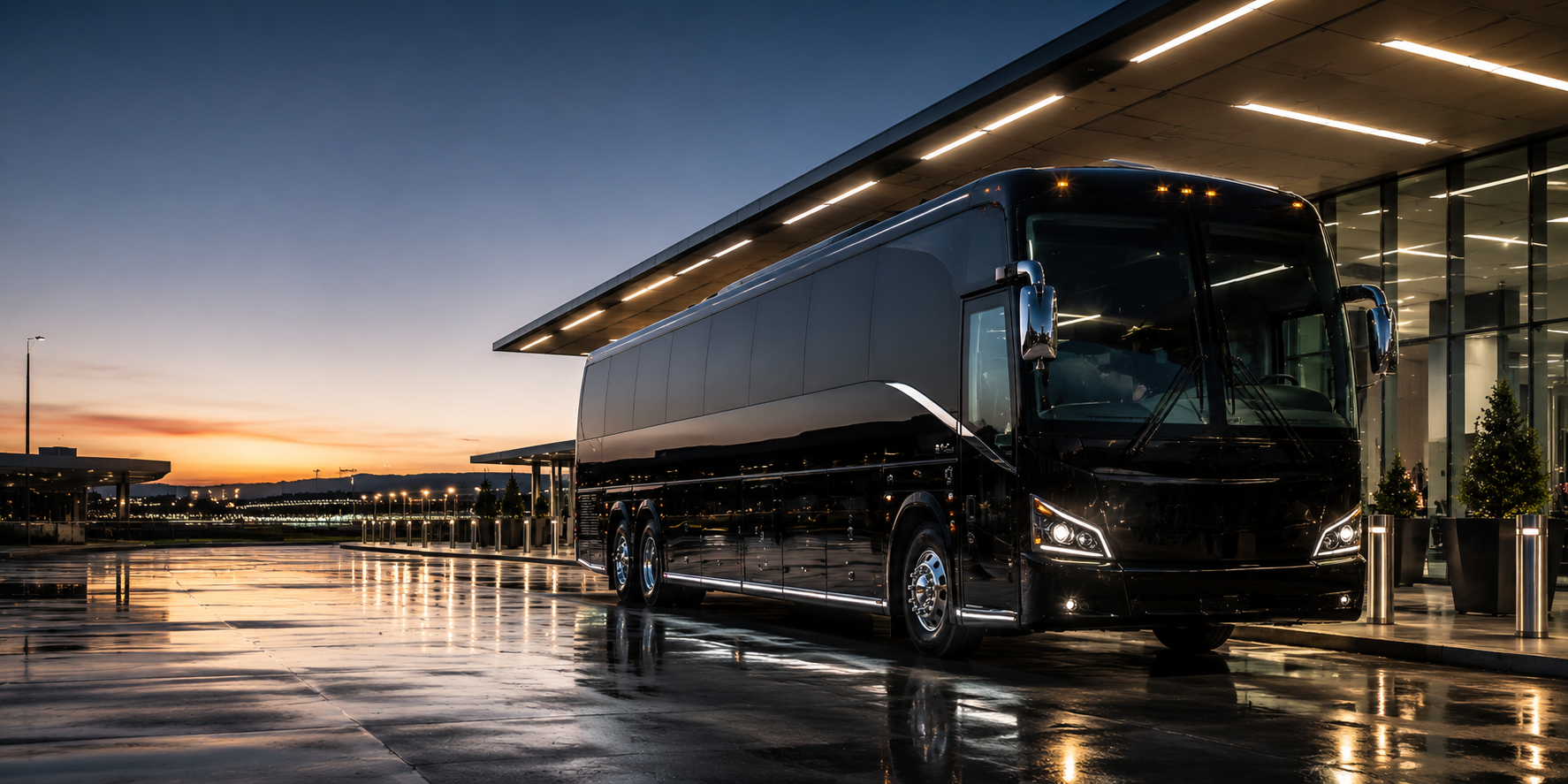 Executive motor coach — Emerald City Limos large-group transport fleet
