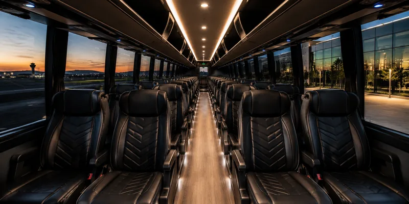 Executive motor coach, interior view