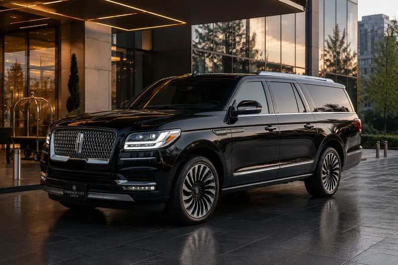 Black Lincoln Navigator L luxury SUV — Emerald City Limos chauffeur fleet